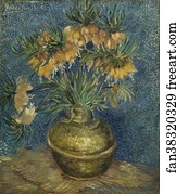 Imperial Fritillaries in a Copper Vase