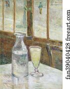 Café table with absinth