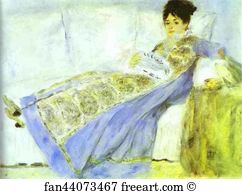 Mme. Monet Reading "Le Figaro"