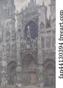 The Cathedral in Rouen. The portal, Grey Weather