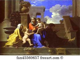 The Holy Family on Steps