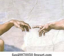 Creation of Adam (hands detail)