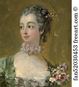 Madame de Pompadour Standing at her Dressing Table. Detail