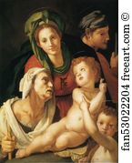 Holy Family with St.Elizabeth (or St. Anne?) and the Infant St. John the Baptist