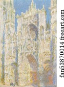 Rouen Cathedral, West Façade, Sunlight