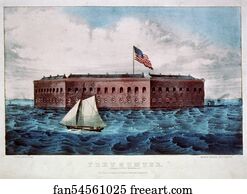 From left to right: Fort Moultrie. Fort Sumter: Charleston Harbor, S.C. Morris Island Batteries.