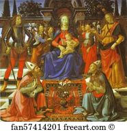 Madonna and Child Enthroned with Four Angels, the Archangels Michael and Raphael, and St. Gusto and St. Zenobius