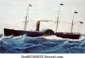 The U.S. Mail steamship Baltic (launched 1850) of the Collins Line.