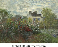 The Artist's Garden in Argenteuil (A Corner of the Garden with Dahlias)