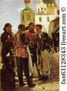 Kvass Vendor. A study for the painting "Flea market in Moscow"