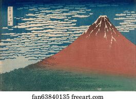 Red Fuji, also known as Fine Wind, Clear Weather (Gaifū kaisei).