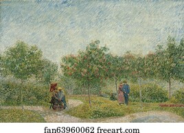 Garden in Montmarte with lovers