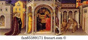 The Presentation at the Temple. From the predella of the alterpiece in the Strozzi Chapel at the Church of Santa Trinita in Florence