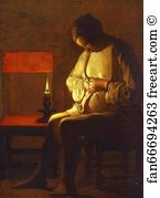 Woman Catching a Flea