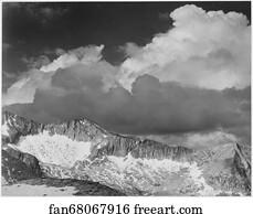 Clouds - White Pass, Kings River Canyon (Proposed as a national park), California, 1936.  Photographs of National Parks and Monuments, compiled 1941 - 1942, documenting the period ca. 1933 - 1942.