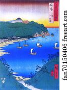 Bay at Kominato in Awa Province