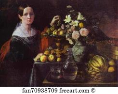 Portrait of an Unknown Woman with Fruit