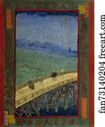Bridge in the rain (after Hiroshige)