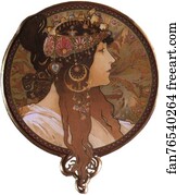 Byzantine Head-Brunette