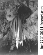 79-AAW-19 Onyx drapes in the Papoose Room. Carlsbad Caverns 1942.