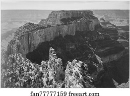 Close-in view of curred cliff, "Grand Canyon National Park," Arizona.  Photographs of National Parks and Monuments, compiled 1941 - 1942, documenting the period ca. 1933 - 1942.