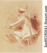 Original drawing for the cover of Les Maîtres de l’Affiche from issue 1, Dec 1895