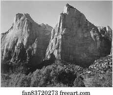 Court of the Patriarchs, Zion National Park, Utah.  Photographs of National Parks and Monuments, compiled 1941 - 1942, documenting the period ca. 1933 - 1942.