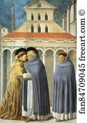 Vision of St. Dominic and Meeting of St. Francis and St. Dominic. Detail