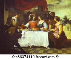 The Prodigal Son Feasting with Courtesans