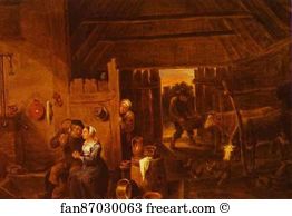 Flanders. In a Peasant Cottage