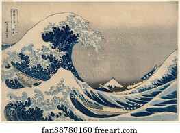 Under the Wave off Kanagawa (Kanagawa-oki nami-ura), also known as the Great Wave, from the series Thirty-six Views of Mount Fuji (Fugaku sanjūrokkei)