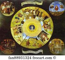 Tabletop of the Seven Deadly Sins and the Four Last Things