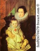 Marie Clarisse, Wife of Jan Woverius, with Their Child