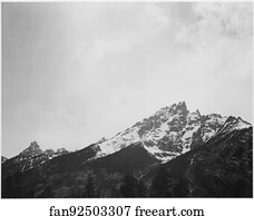 Snow covered peak, "In [Grand] Teton National Park," Wyoming.  Photographs of National Parks and Monuments, compiled 1941 - 1942, documenting the period ca. 1933 - 1942.