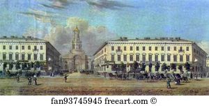 Panorama of the Nevsky Prospect. Detail