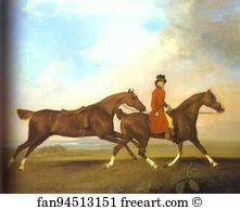 William Anderson with Two Saddled Horses
