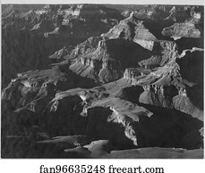 Close in view, looking down toward peak formations, "Grand Canyon National Park," Arizona.  Photographs of National Parks and Monuments, compiled 1941 - 1942, documenting the period ca. 1933 - 1942.