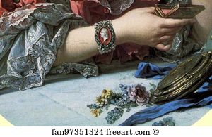 Madame de Pompadour at her Dressing Table. Detail