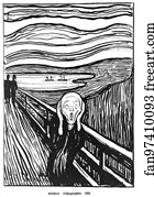 The Scream, 1895 lithograph