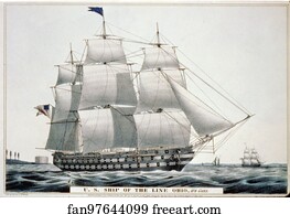 U.S. ship of the line Ohio: 104 guns.