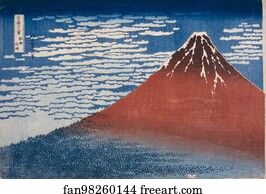 Red Fuji, also known as Fine Wind, Clear Weather (Gaifū kaisei).