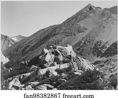 Peak near Rac Lake, Kings River Canyon (Proposed as a national park), California, 1936.  Photographs of National Parks and Monuments, compiled 1941 - 1942, documenting the period ca. 1933 - 1942.