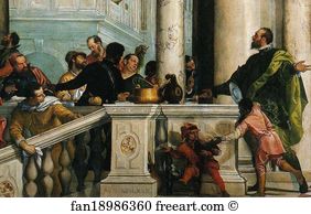 Feast In The House Of Levi Detail Art Print - Feast In The House Of Levi. Detail