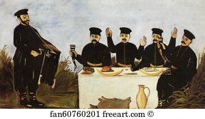 Barrels Art Print - Feast With Barrel Organist Datico