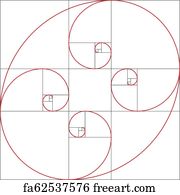 Free art print of Fibonacci spiral. Golden ratio. Colorful vector ...