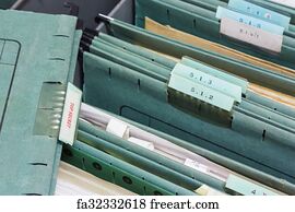 Free Art Print Of File Folders In A Filing Cabinet Freeart