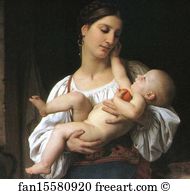 Caresses Art Print - First Caresses. Detail