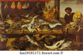 Stall Art Print - Fish Stall