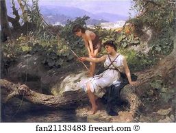 Warsaw Art Print - Fishing. A Scene From The Roman Life