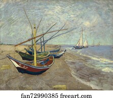 Beach Art Print - Fishing Boats On The Beach At Les Saintes-Maries-De-La-Mer